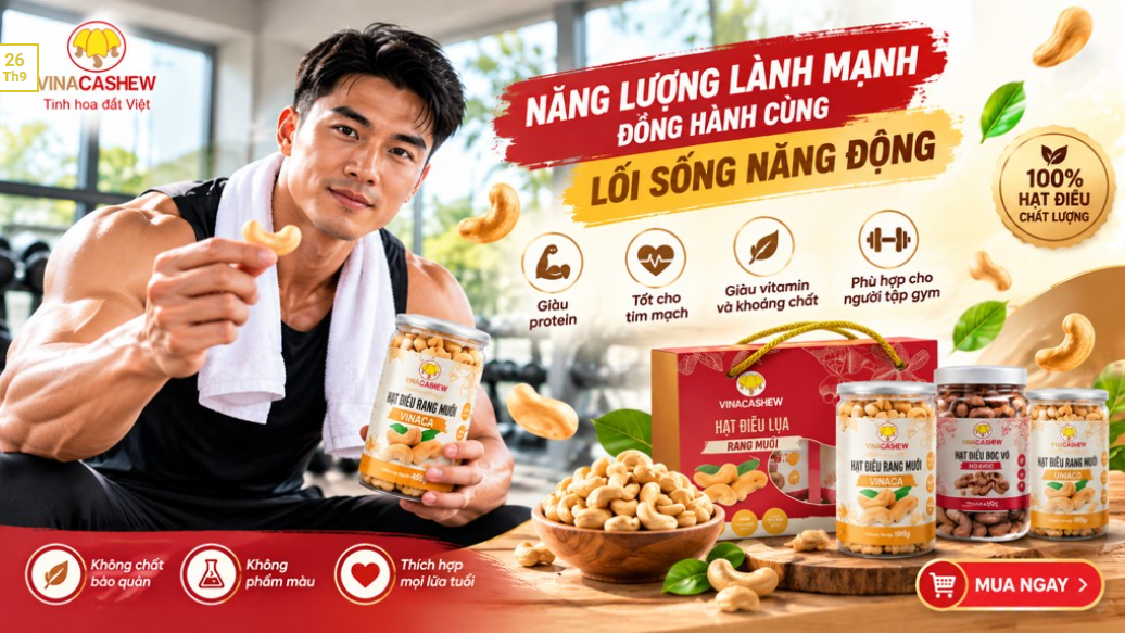 Hạt điều có bao nhiêu protein? Người tập gym có nên ăn?