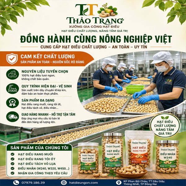 Sản Phẩm Hạt điều